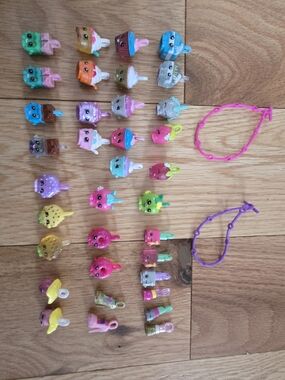 Shopkins Mini Food Charm Lot - Bright Multicolor Cute Faces